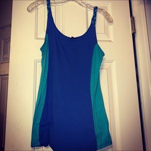Cobalt and teal tank top
